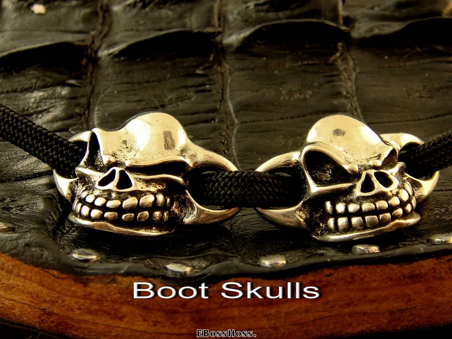 Starlingear Sterling Silver Boot Skulls EBossHoss Knives
