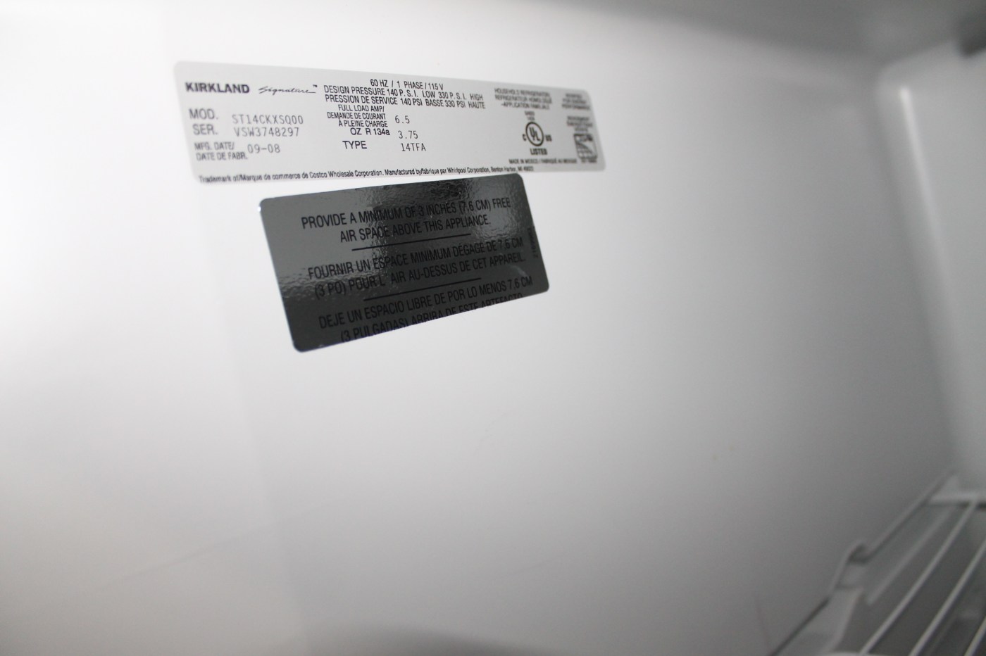 Kirkland Signature by Whirlpool Refrigerator | EBTH