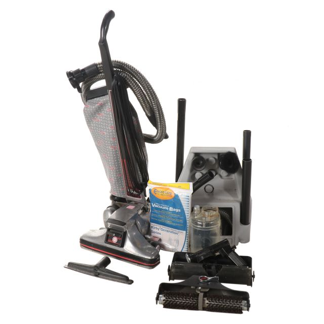 Kirby Heritage II Upright Vacuum with Shampoo Attachments, Late 20th