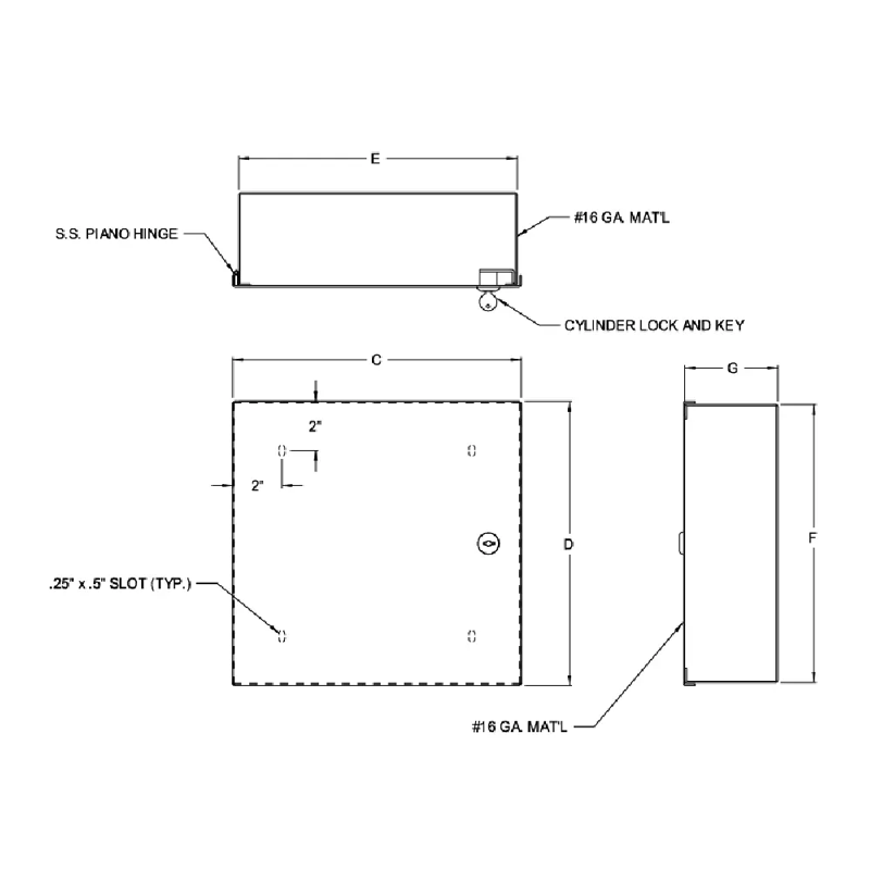 ASVB Surface Mount Stainless Steel Acudor Valve Box