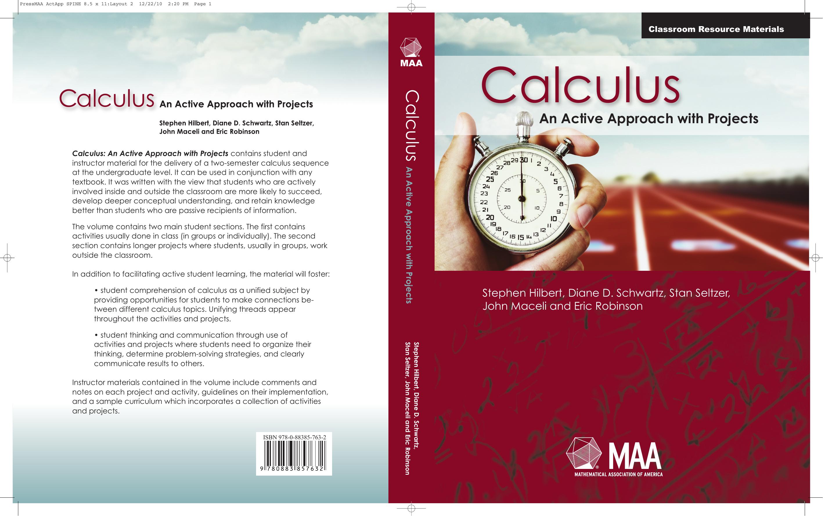 Calculus An Active Approach with Projects