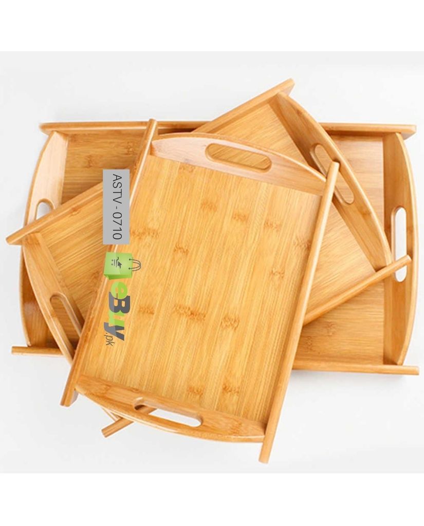 Buy Rectangular Bamboo Tray (Pack Of 3) Online In Pakistan eBuy.pk