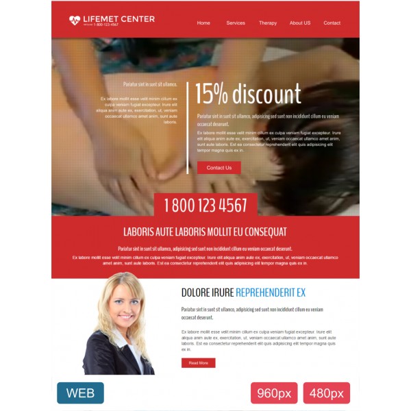 Sito Web Template Centro Benessere