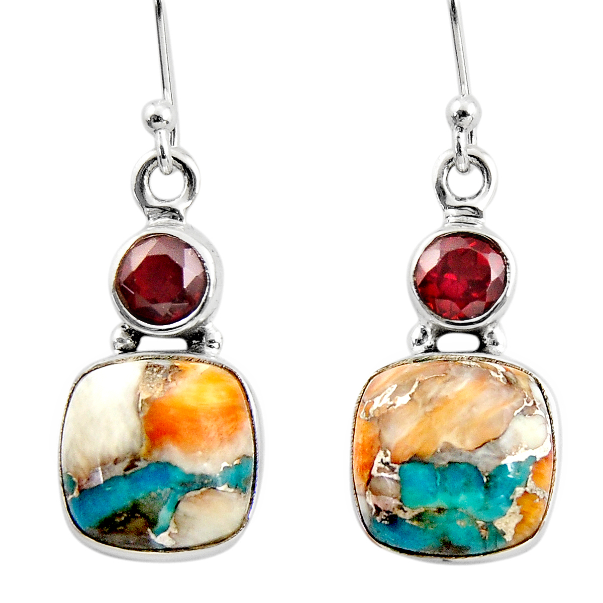 11.77cts Spiny Oyster Arizona Turquoise 925 Silver Dangle Earrings R45855 eBay