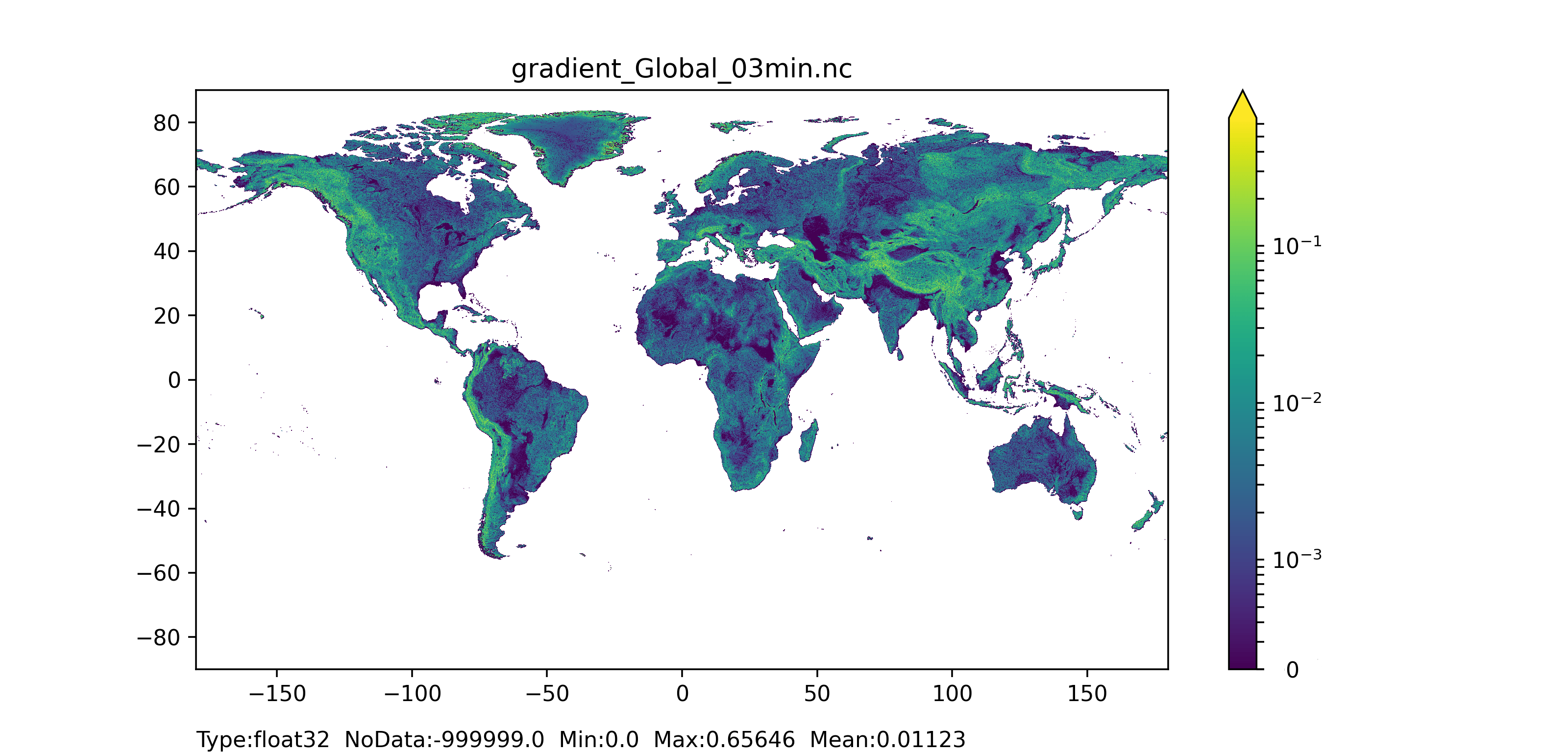 Topography maps LISFLOOD