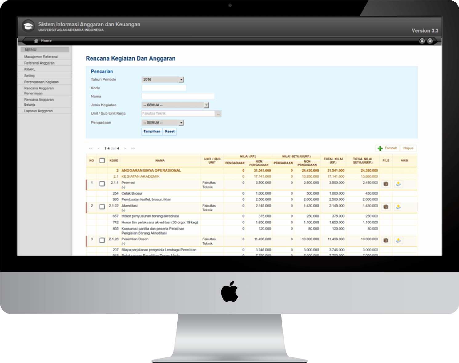 Sistem Informasi Budgeting eCampuz