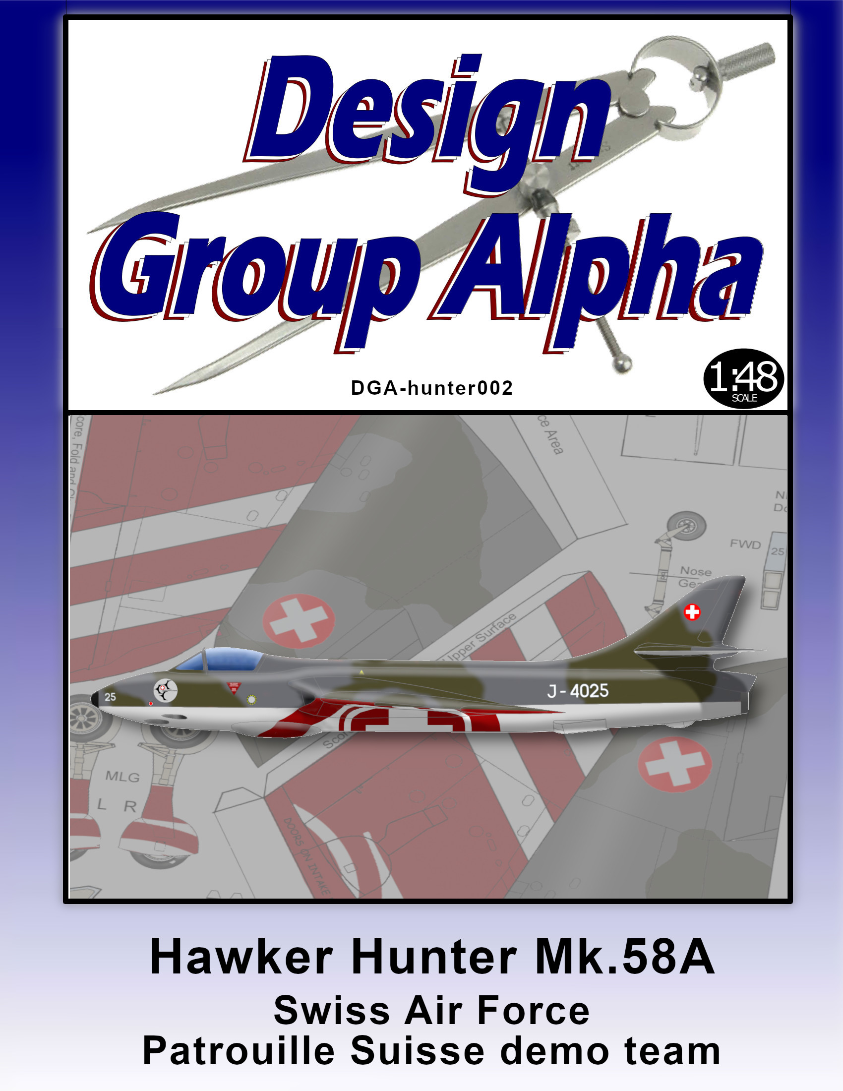 1/48Hawker Hunter Mk.58A, Swiss Air Force, Patrouille Suisse
