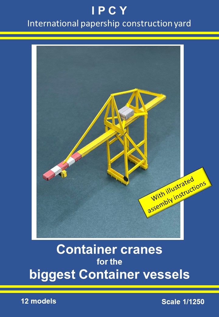 1/1250 Container cranes for the biggest Container vessels, colouring