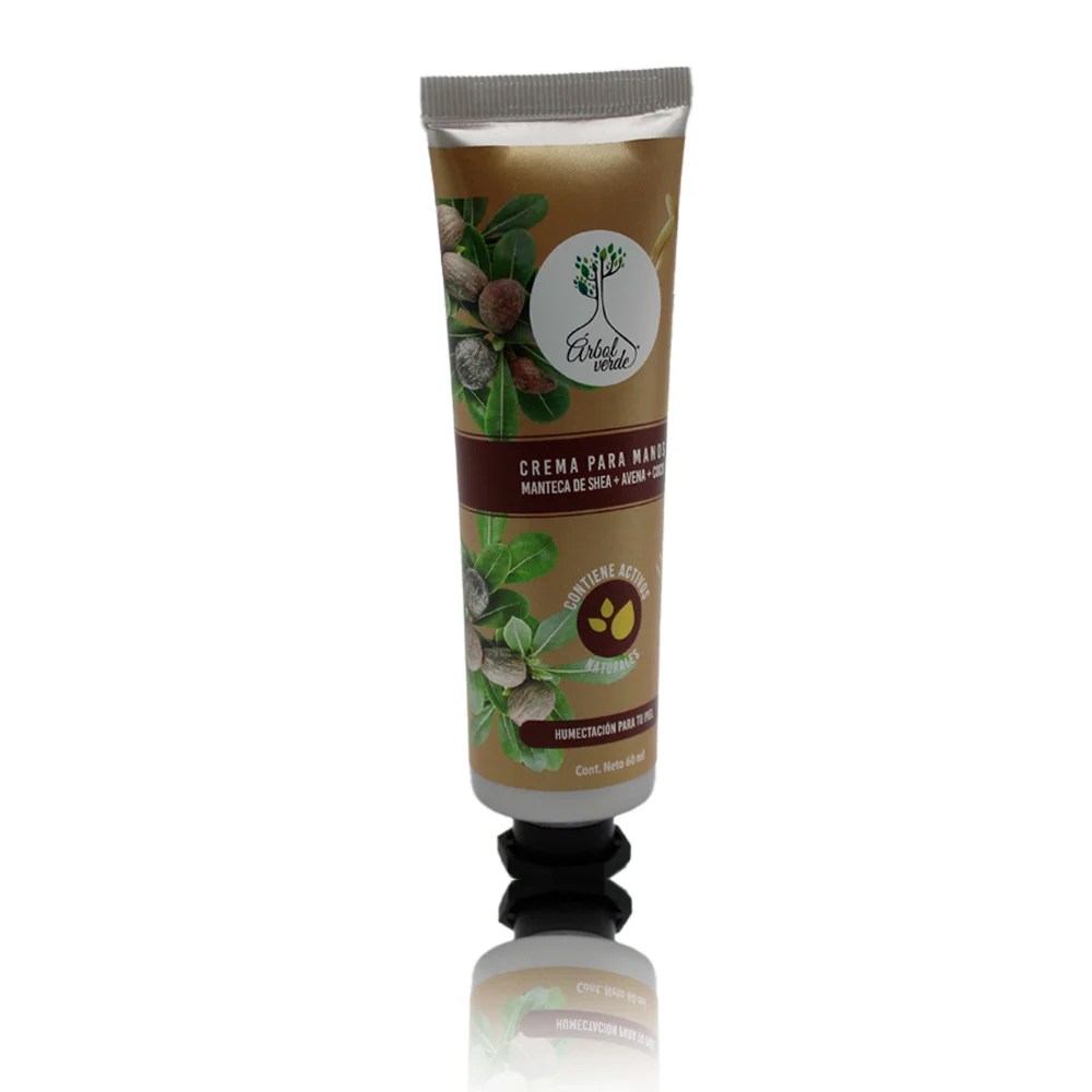 ecare Crema de Manos Avena / Coco Árbol Verde 60 ml.