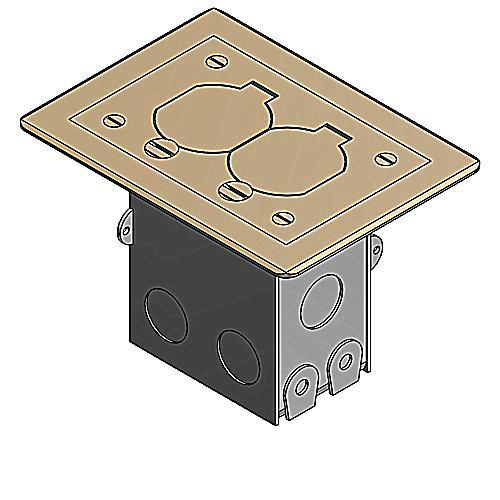 ABB 71WDSC 15Amp Steel City® SingleGang Residential Floor Box Kit