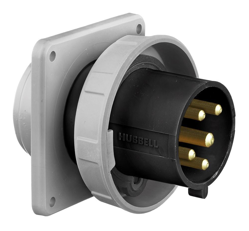 HUBBELL HBL560B5W Pin and Sleeve Inlets Pin and Sleeve Plug 60 A, 347/