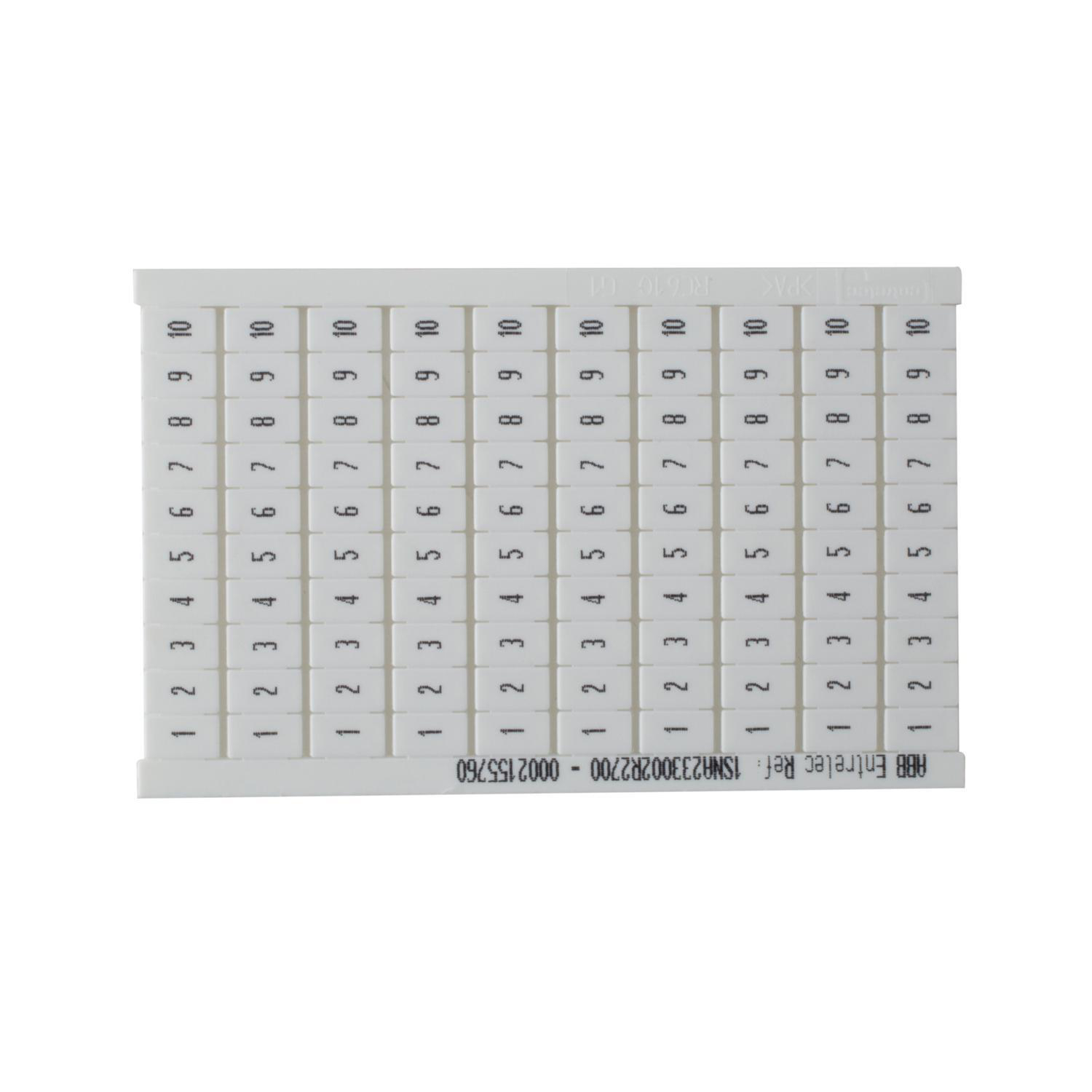 ABB Entrelec Terminal Marker 100/CD, 10x"110", RC610, Horizontal Mark