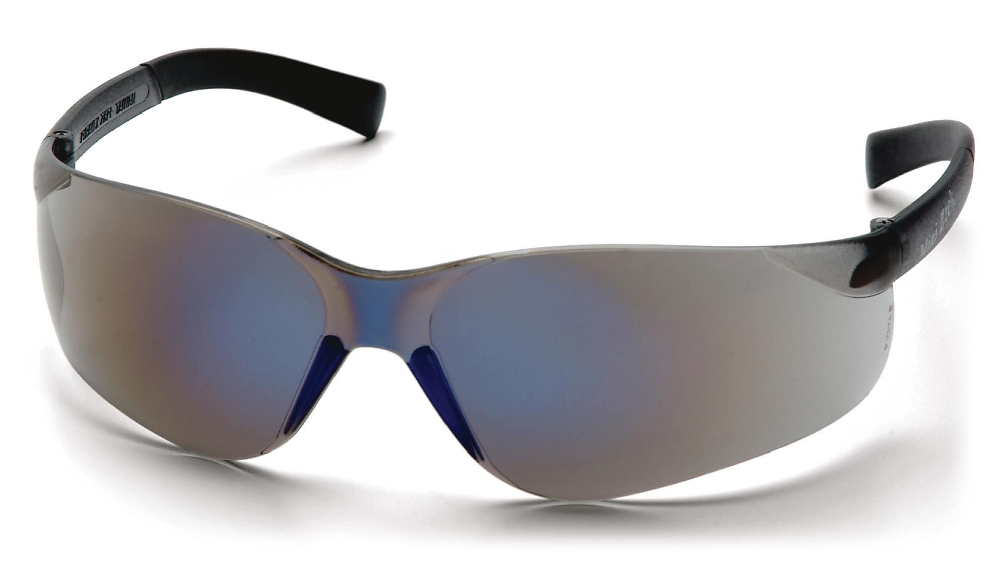 Mini Ztek® Safety Glasses Blue Mirror Lens AntiScratch AntiReflective