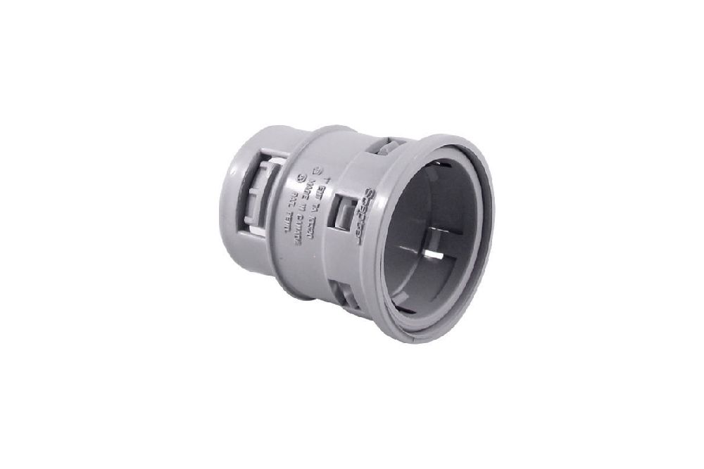 IPEX 089146 Kwikon ENT Adapter 1/2" IN 1/2 in SnapIn PVC Gray