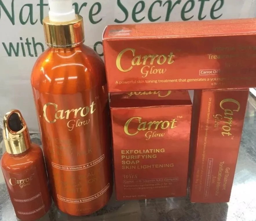 Carrot Glow Package (lotion, Serum, Cream, Gel & Soap) ECCMART