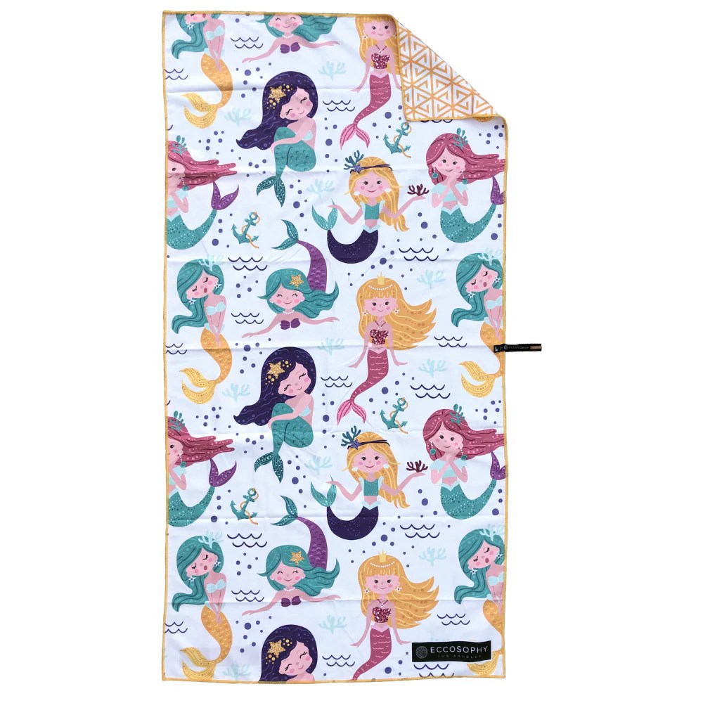 Mermaids Kids Beach Towel ECCOSOPHY Travel Towels