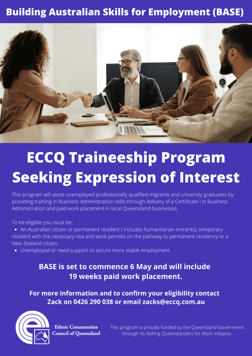 Building Australian Skills for Employment (BASE) / ECCQ Ethnic