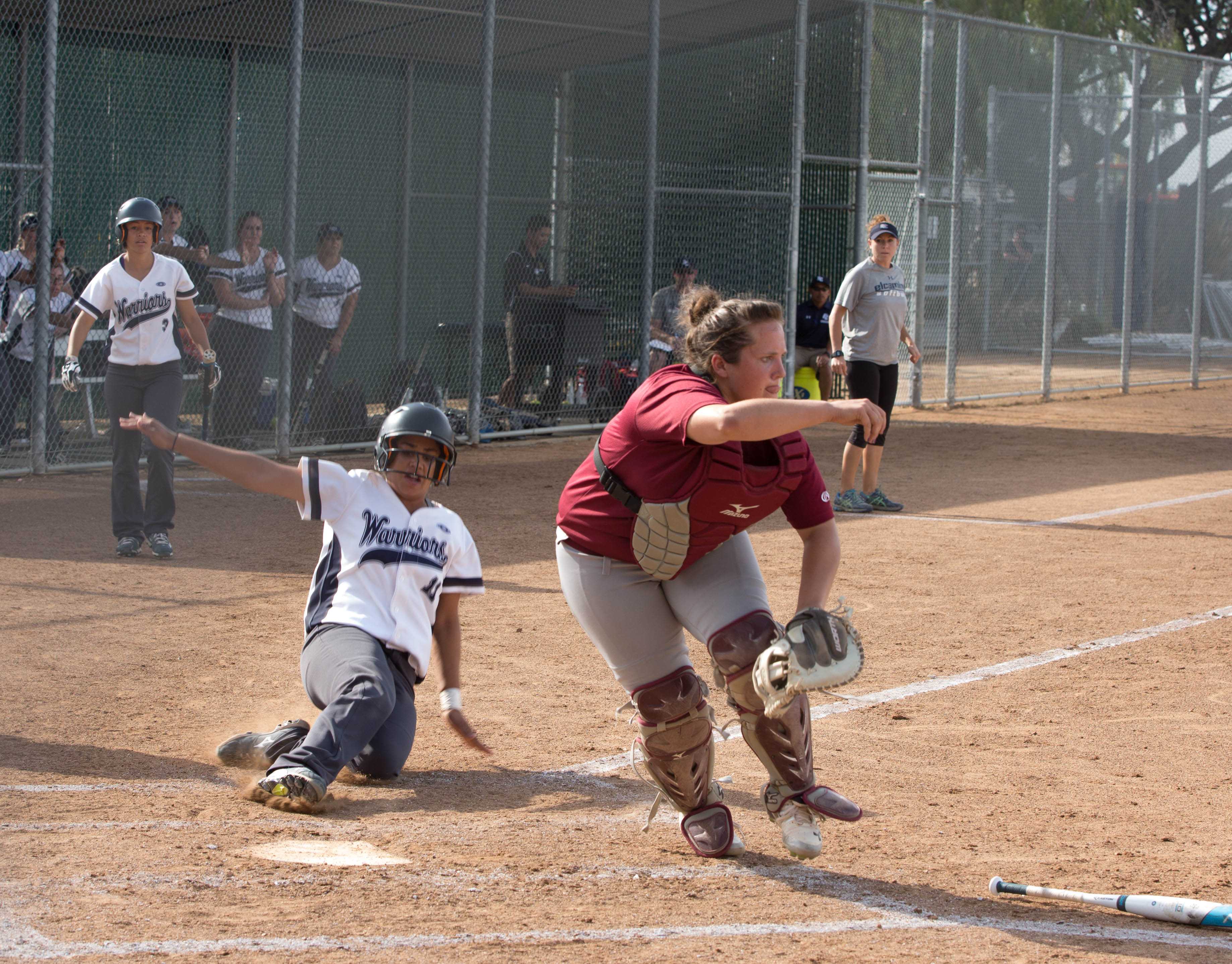 Softball team outlasts Pasadena City College for conference win El