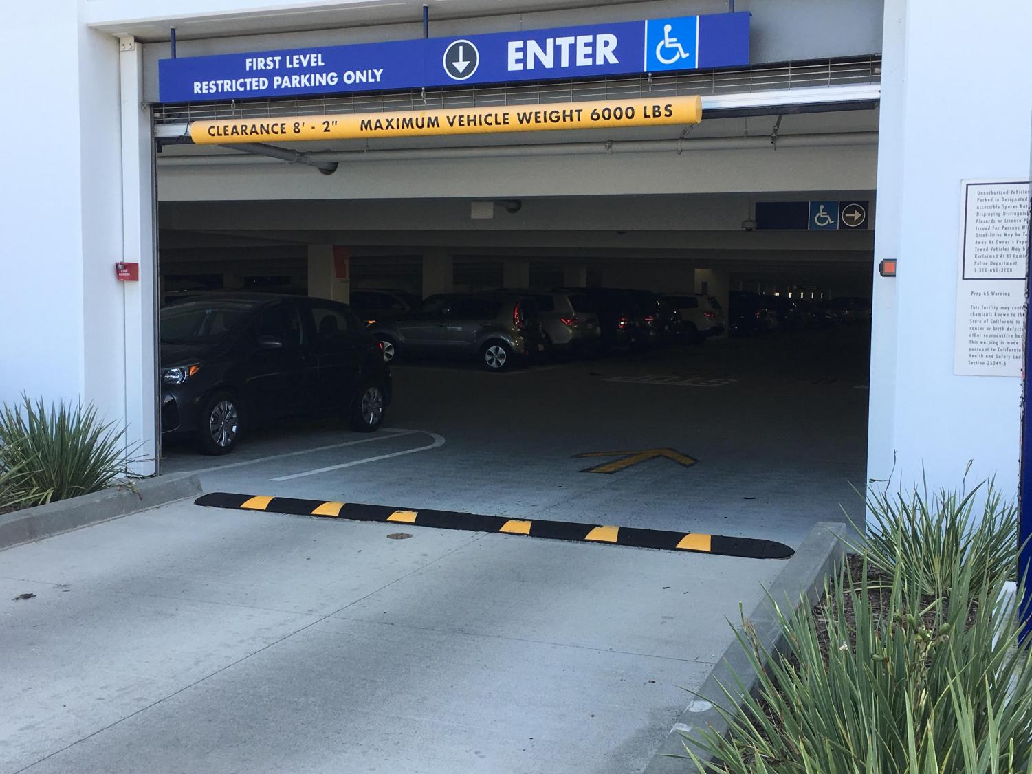 Speed bumps installed in Parking Lots C and F were to address excessive