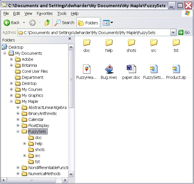 Windows File Explorer Folder Structure
