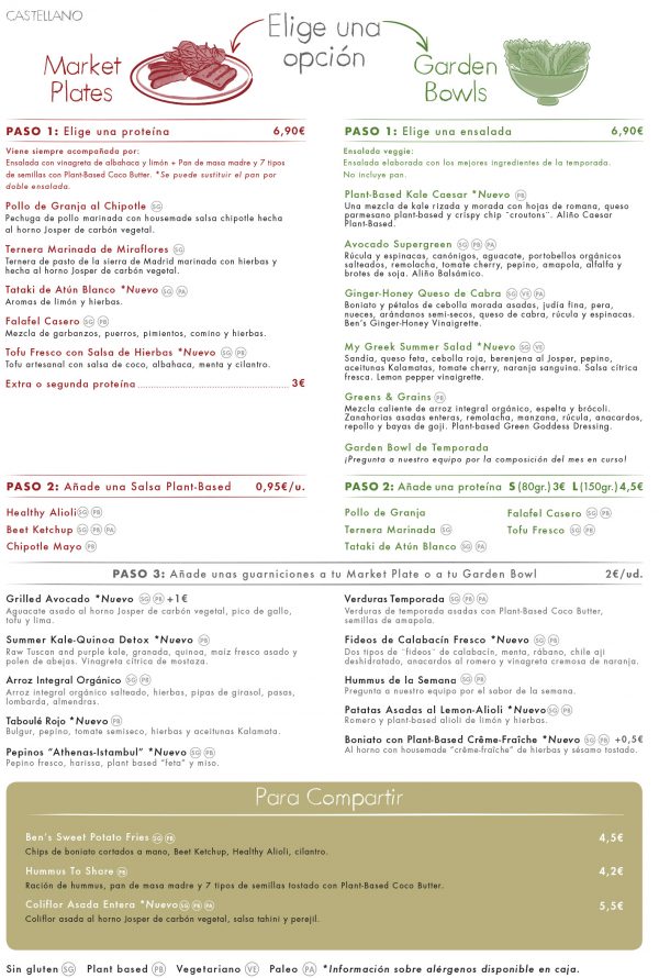 Restaurante Honest Greens en Madrid El Cocinero Fiel