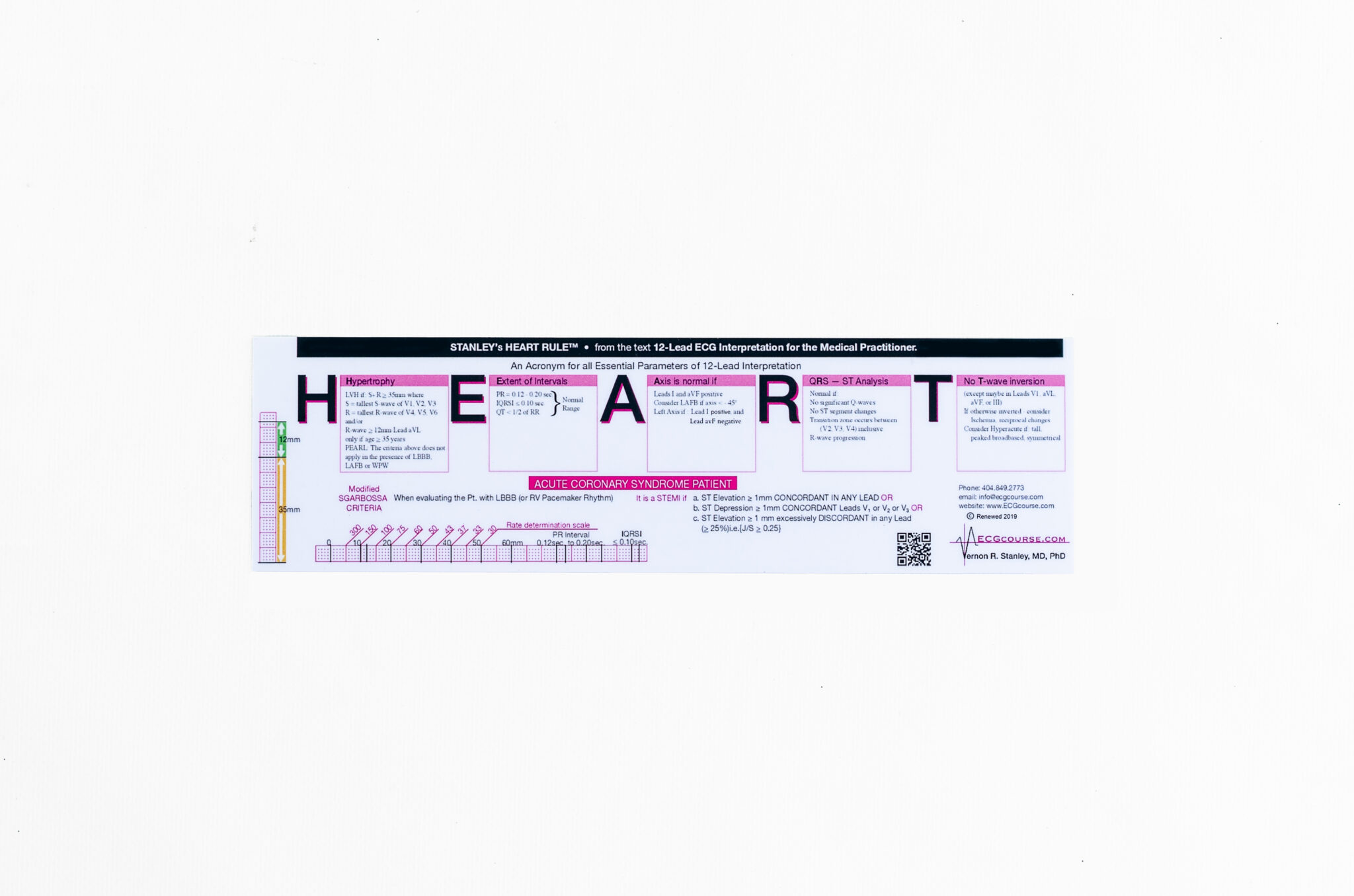 HEART Ruler Pocket Guide - ECGcourse.com