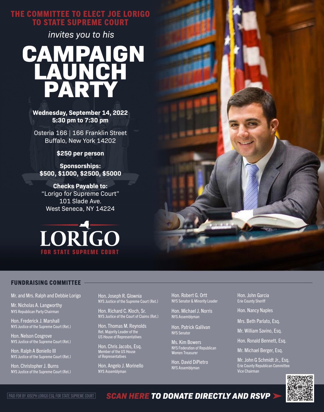 Joe Lorigo for Supreme Court Erie County Republican Committee