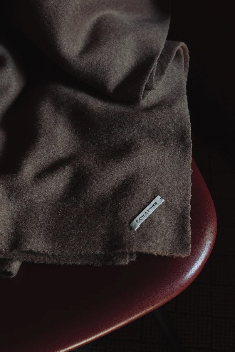 Raw brown cashmere blanket ÉCHAPPER エシャペ