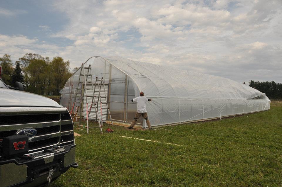 High Tunnel Grant = Build! the farm Echo Bend