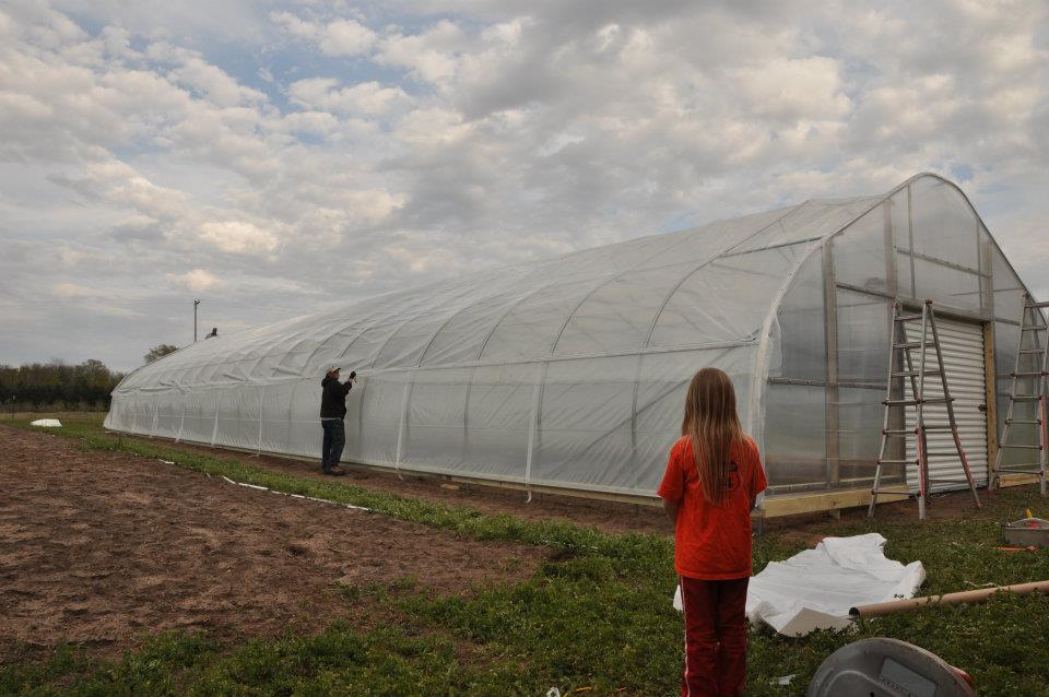 High Tunnel Grant = Build! the farm Echo Bend