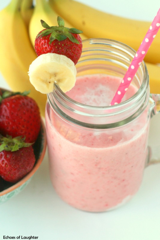 Strawberry Banana Coconut Milk Smoothie Echoes of Laughter
