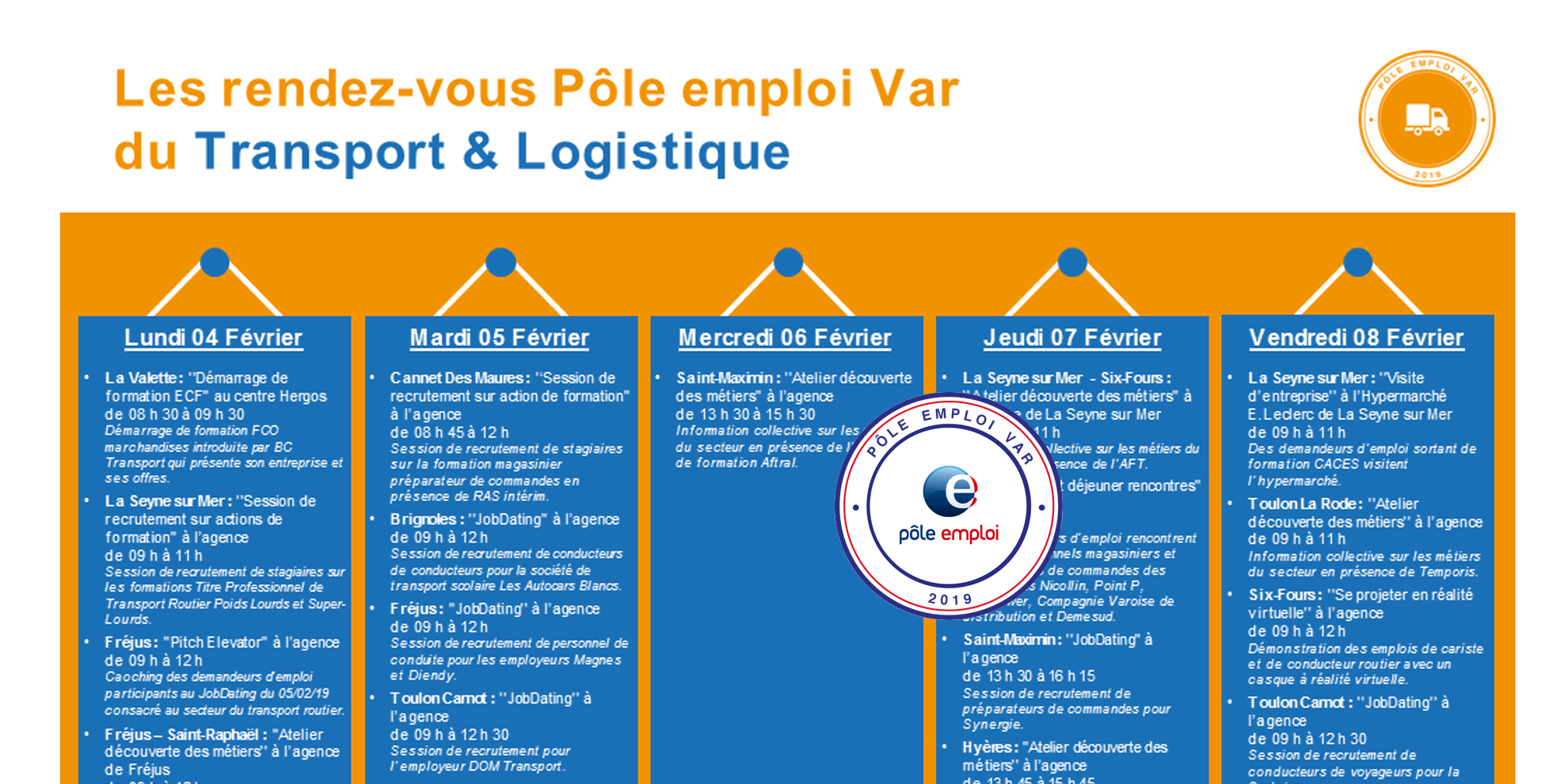 Les RDV Pôle emploi Var Transport et logistique EchoSud
