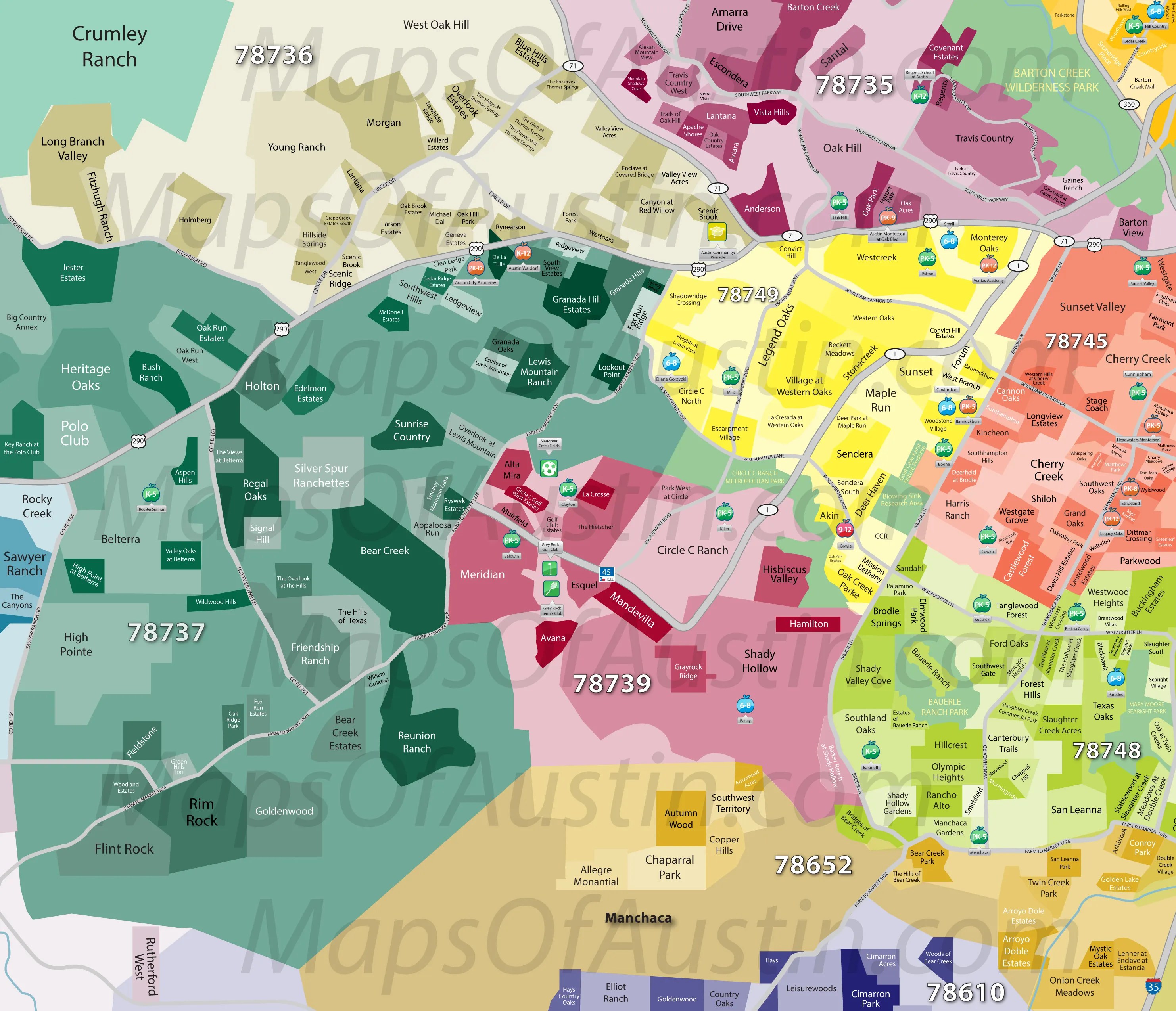 Events Happening In February 2024 In Southwest Austin Texas Southwest Austin, TX Southwest Austin, TX Neighborhood Map Maps of