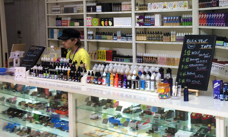 Nicotinefree, but Japanese vape stores bring in the enthusiasts