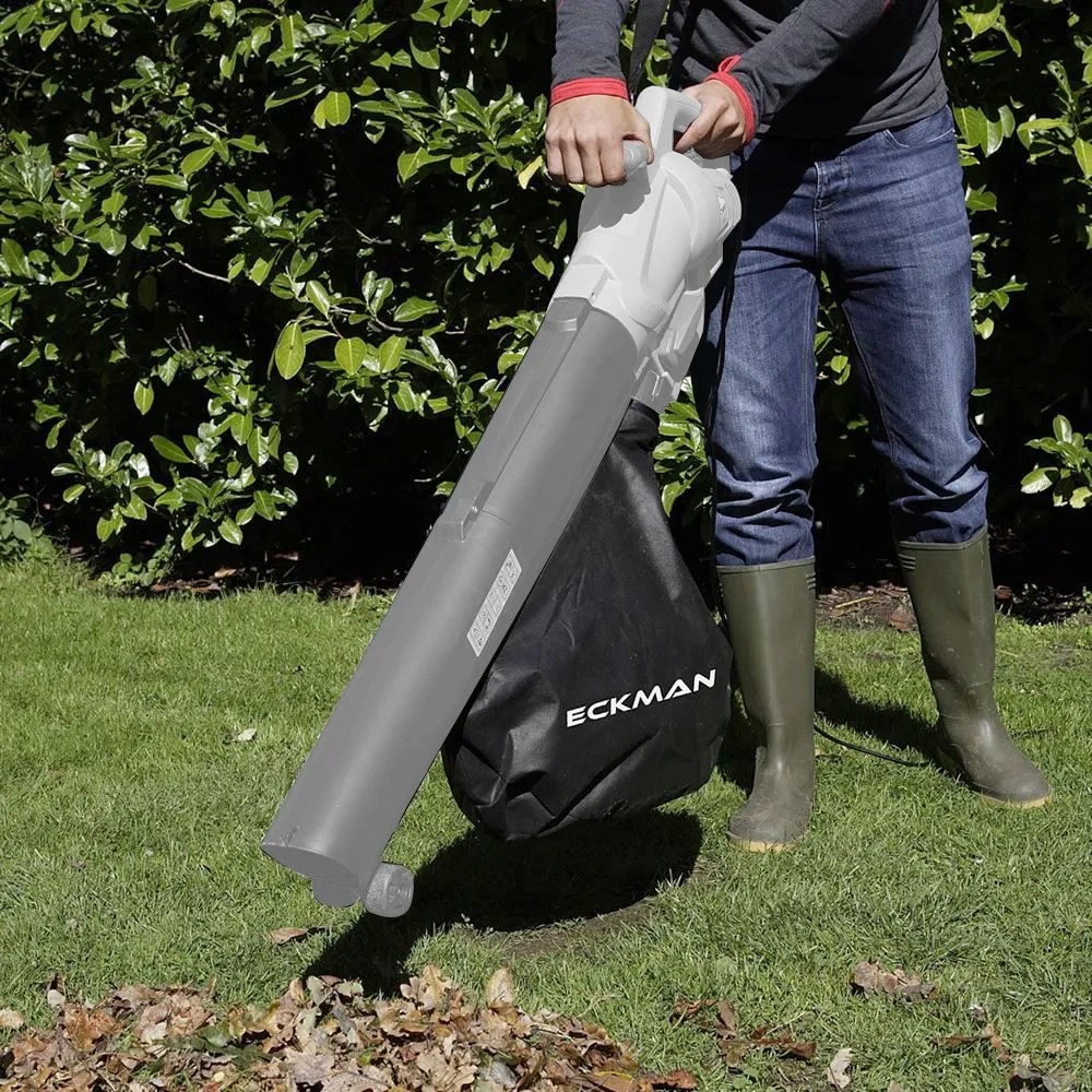 Eckman 3000W Leaf Blower, Vacuum Shredder Extra 45L Bag • Eckman