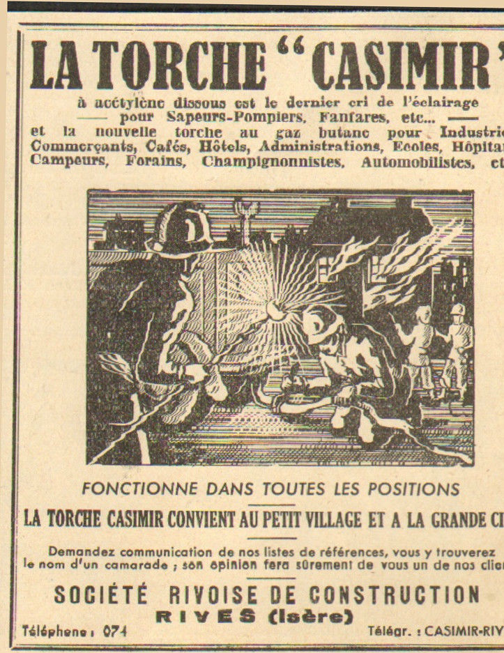 Pubicité torche Casimir