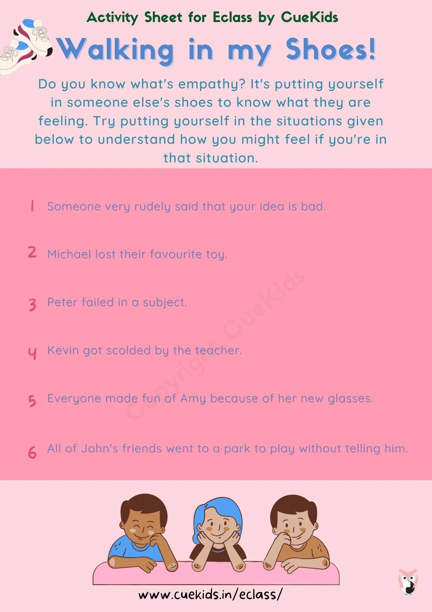 Walking In My Shoes – CueKids Eclass