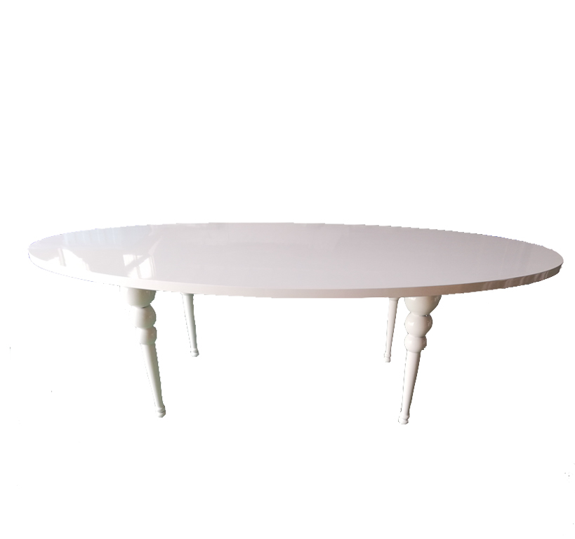 White Oval Dining Table Eclat Decor