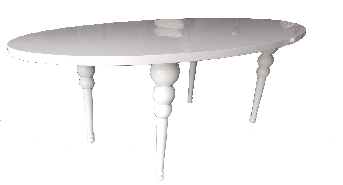 White Oval Dining Table Eclat Decor