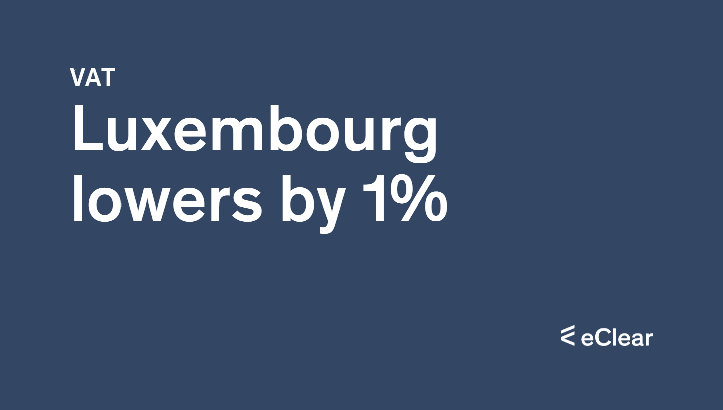 Temporary reduction of VAT in Luxembourg eClear AG