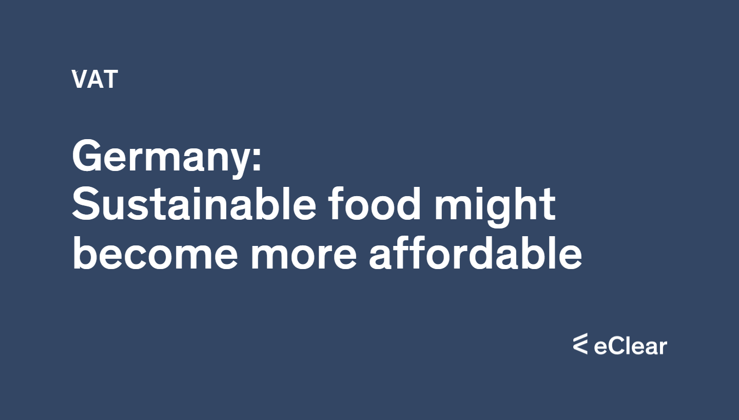 Will VAT on food be reduced soon in Germany? eClear AG