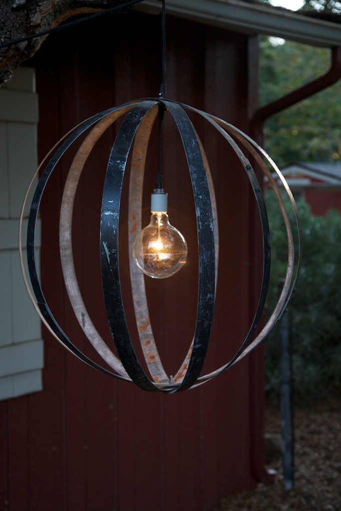 Industrial Orb Wine Barrel Ring Chandelier eclectibull