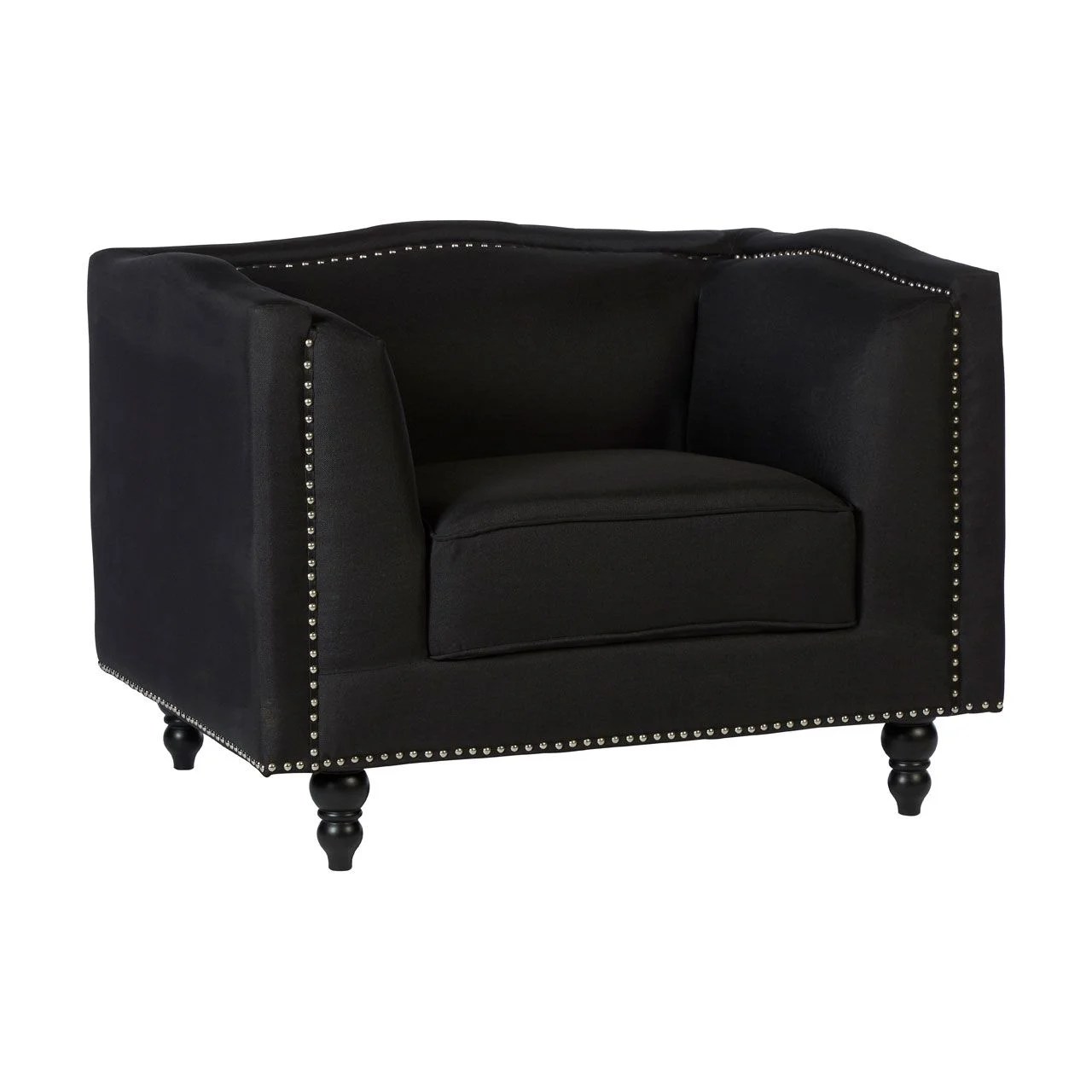 Feya Black Fabric Chair Eclectic Niche Exquisite Furniture & Homeware