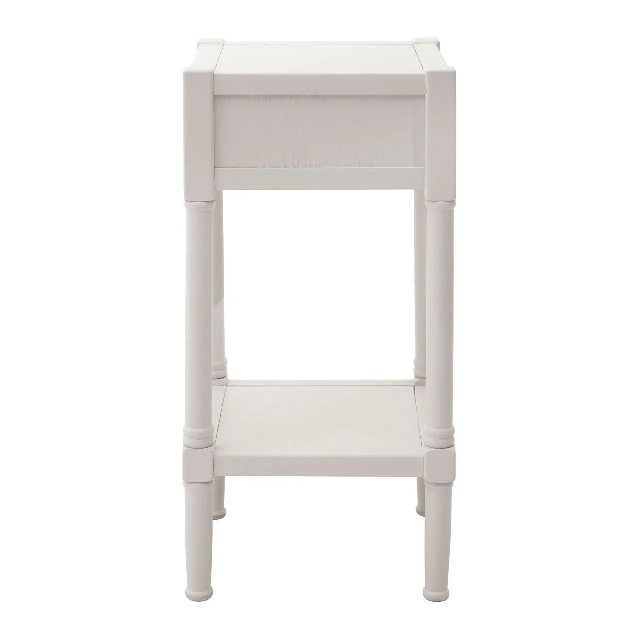 Heritage Pearl White Finish Accent Table