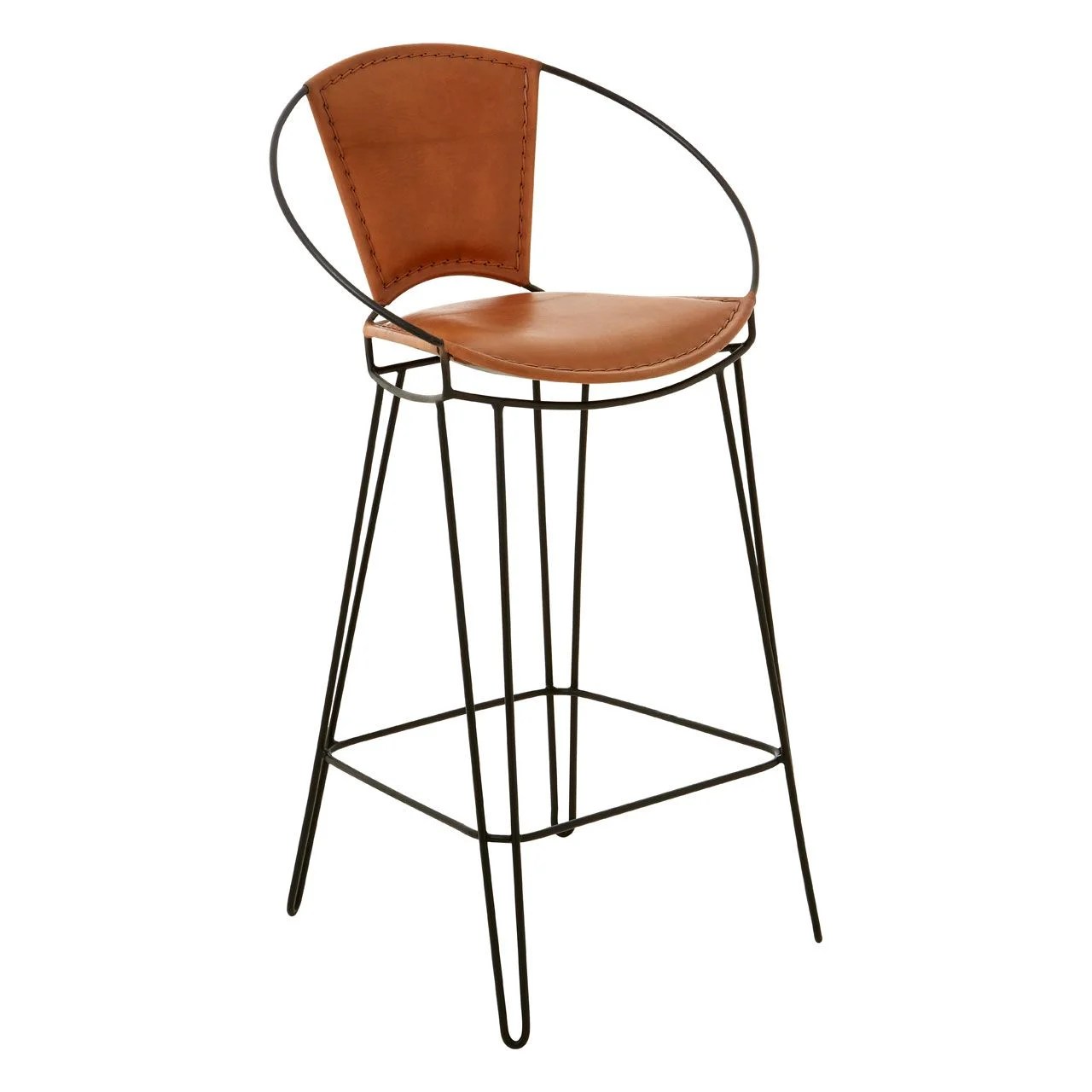 Buffalo Light Brown Chair With Hairpin Legs Benches, Bar Stools