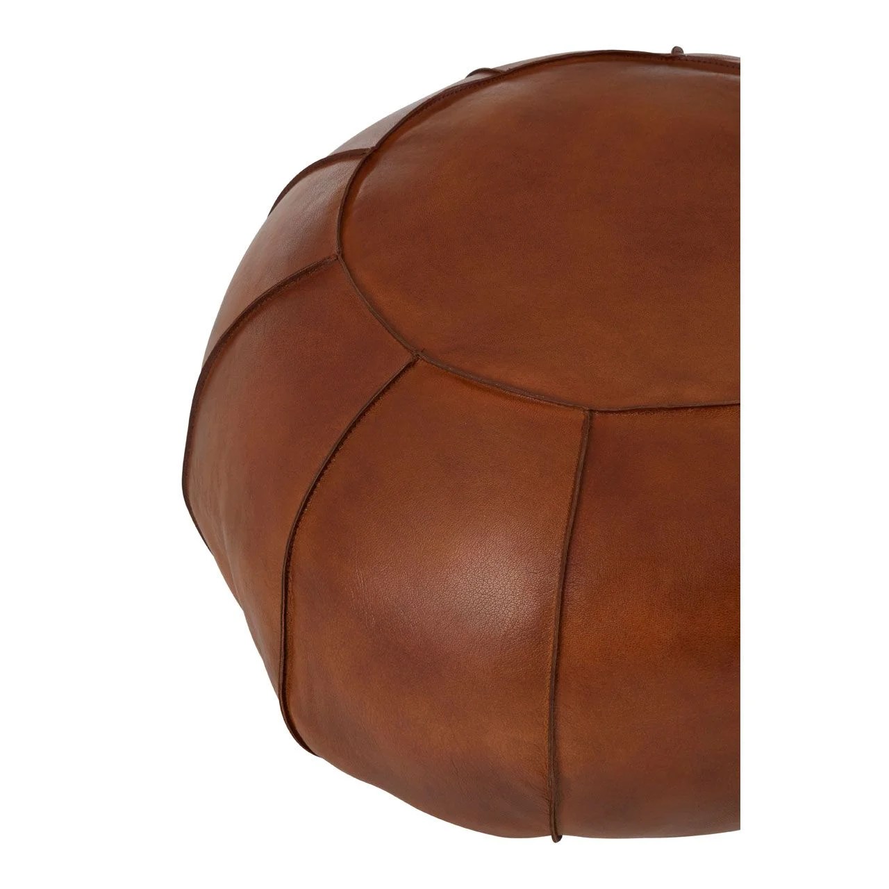 Buffalo Tan Leather Pouffe Benches, Stools, Foot stools & Ottomans