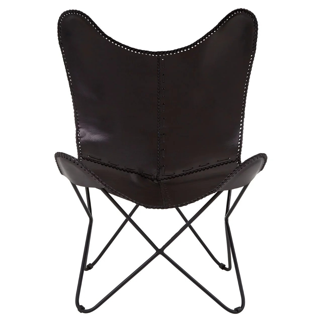 Buffalo Black Leather Butterfly Chair Chaises, Arm chairs