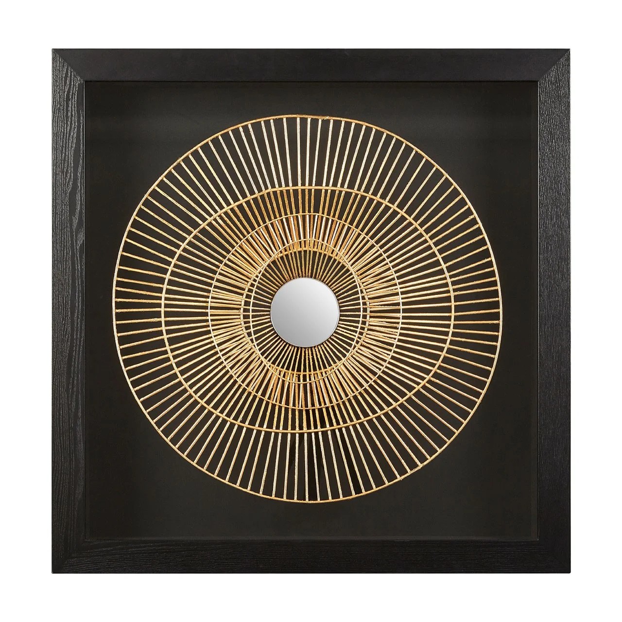 Modello Gold / Black Framed Metal Wall Art Wall Art Eclectic Niche