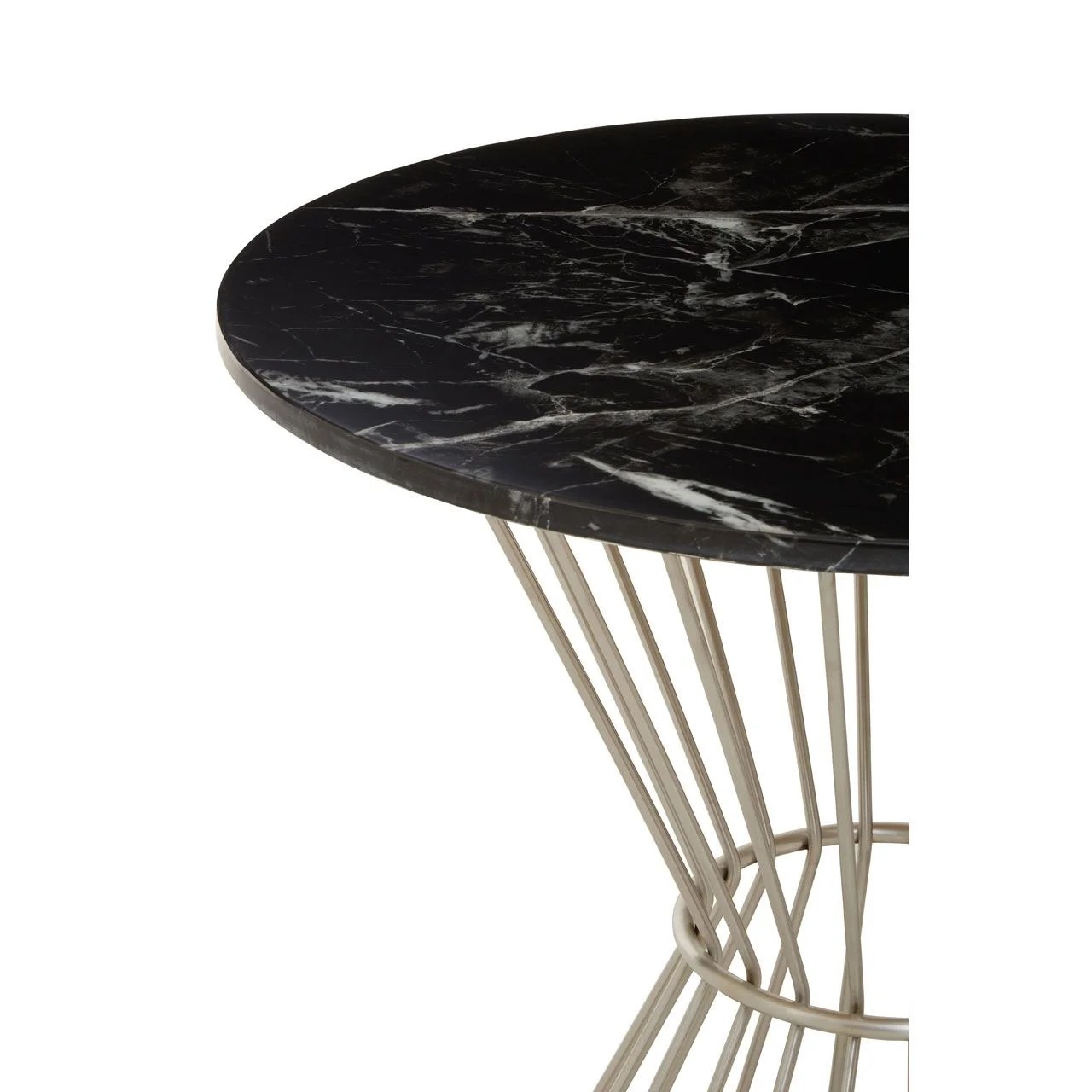 Anzio Black Marble Top Round Dining Table DINING ROOM, Dining Tables