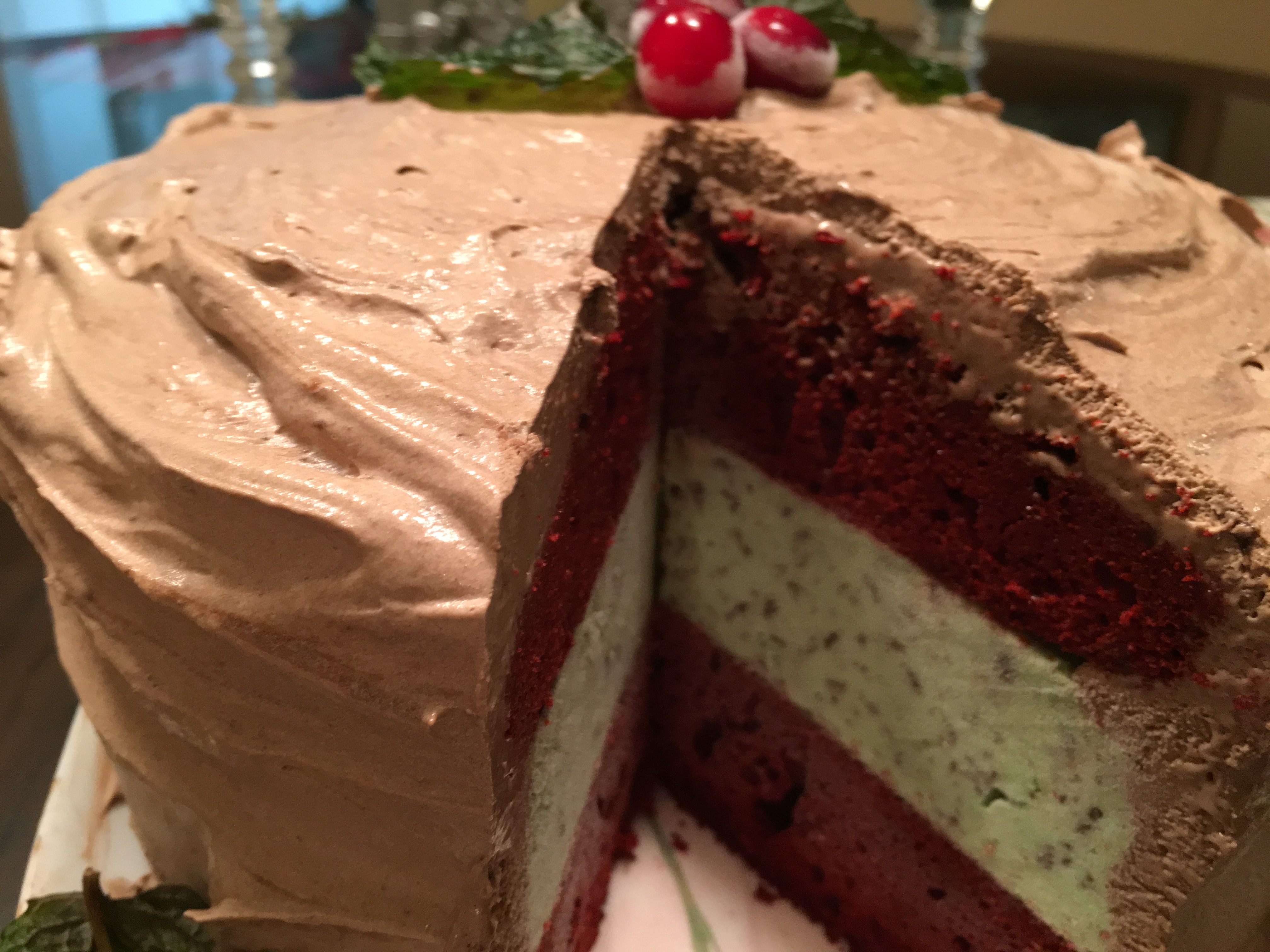 Red Velvet Mint Chocolate Ice Cream Cake Eclectic Grape
